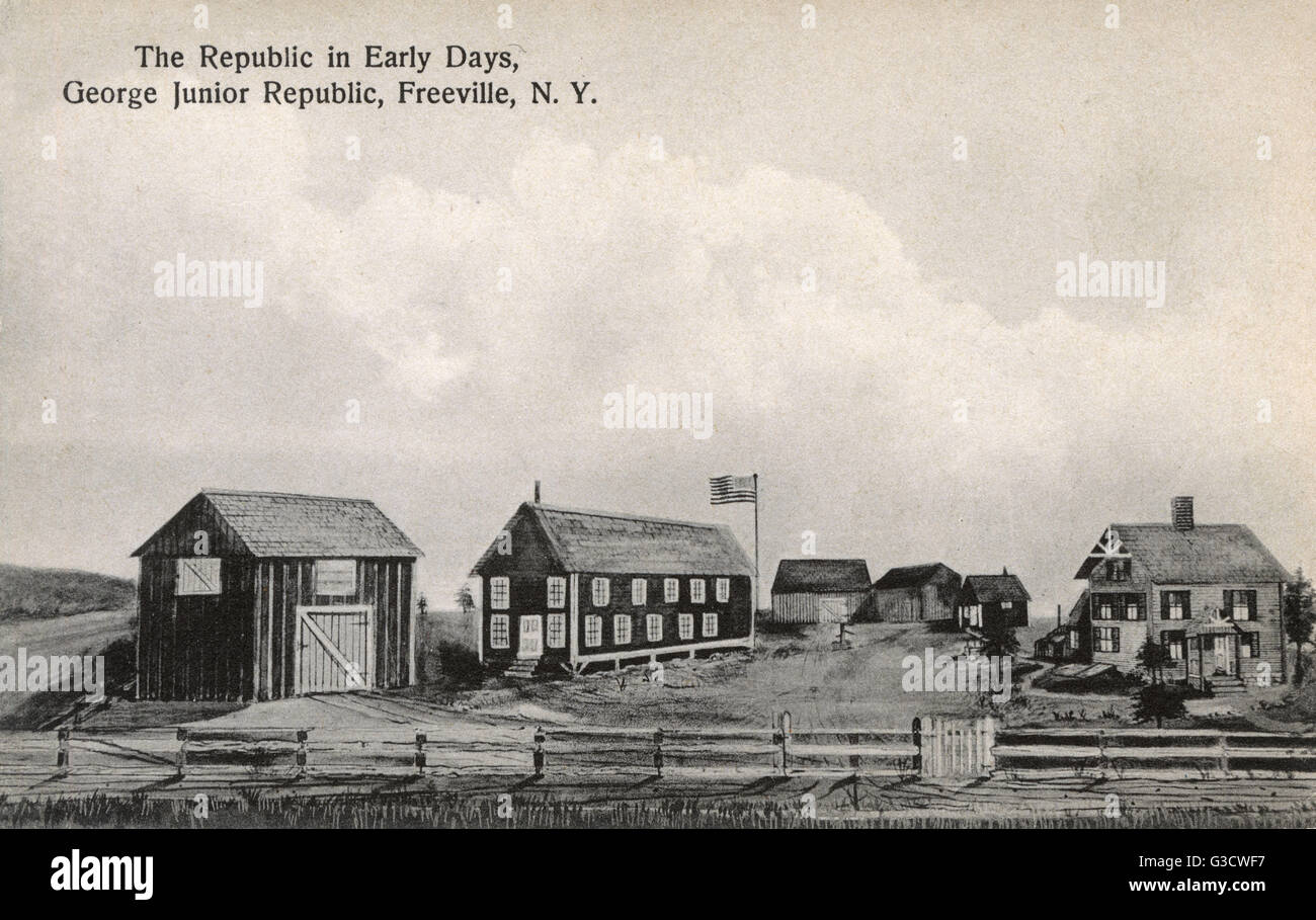 Junior Republic, a charitable youth centre in Freeville, New York State, USA. Date circa