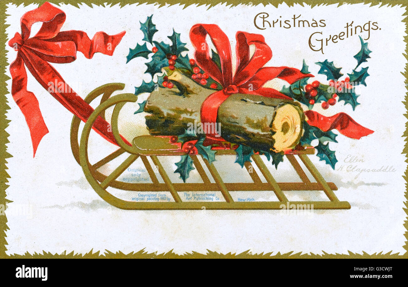 Yule log history hires stock photography and images Alamy