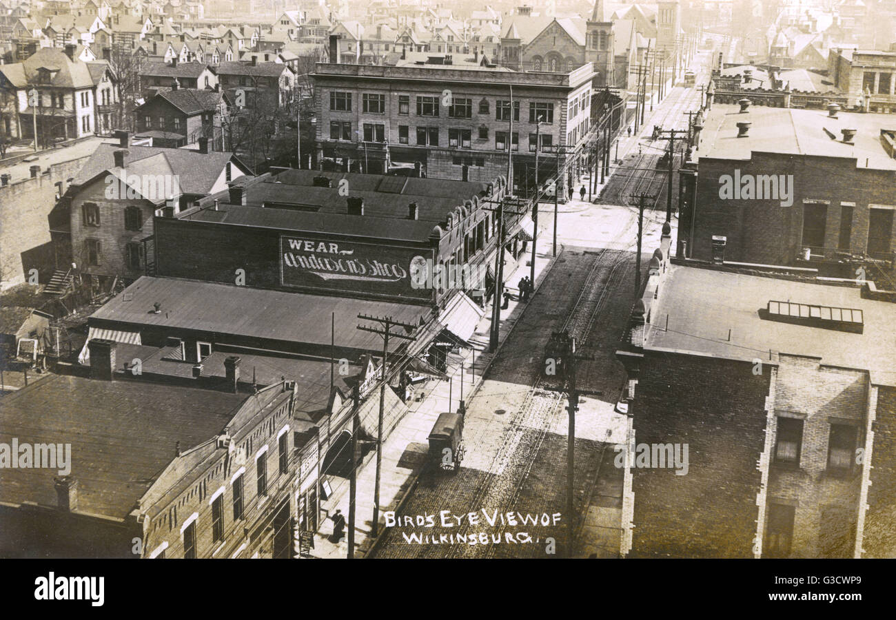 Aerial view of Wilkinsburg, Pennsylvania, USA Stock Photo Alamy