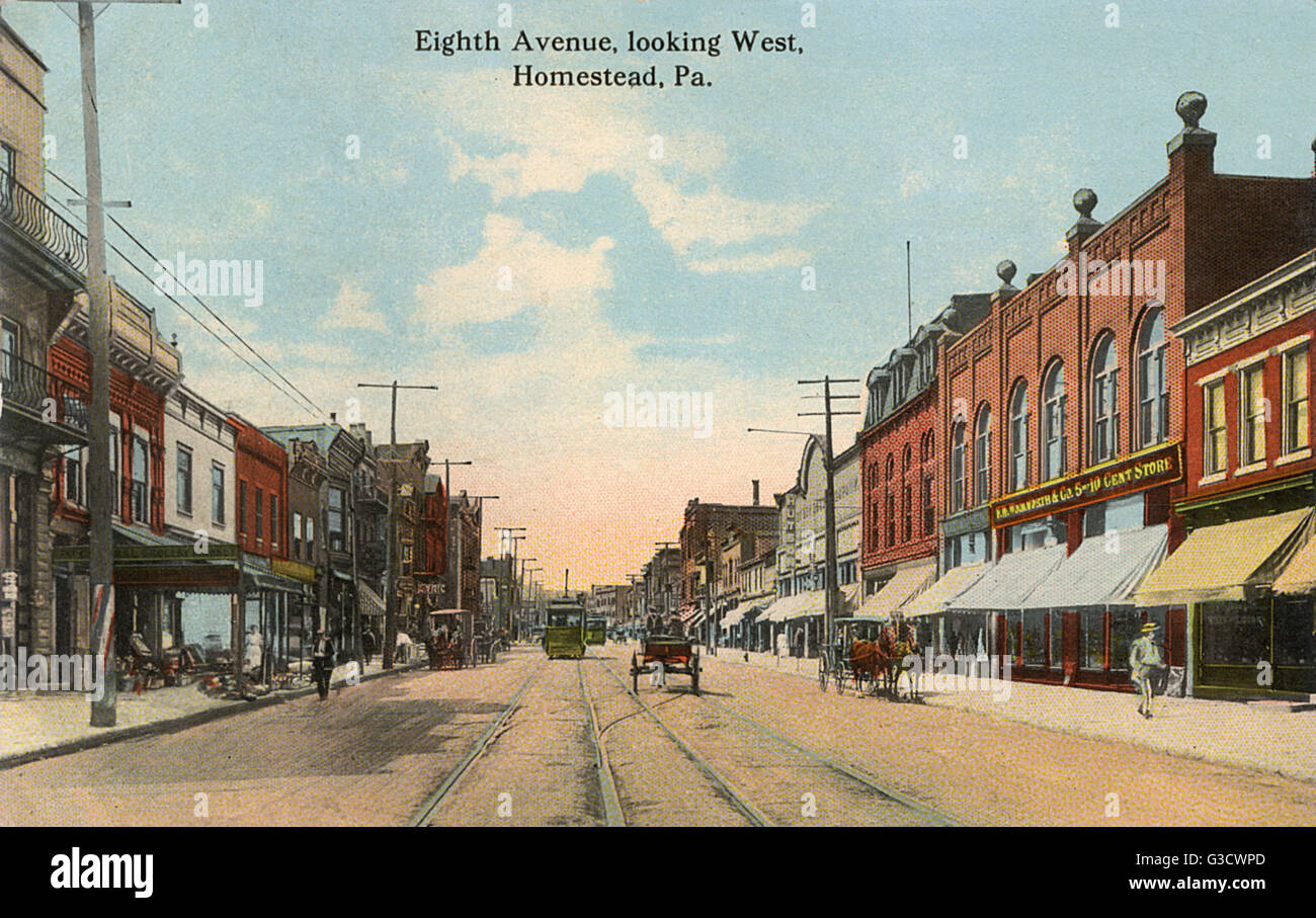 Eighth Avenue, Homestead, Pennsylvania, USA Stock Photo