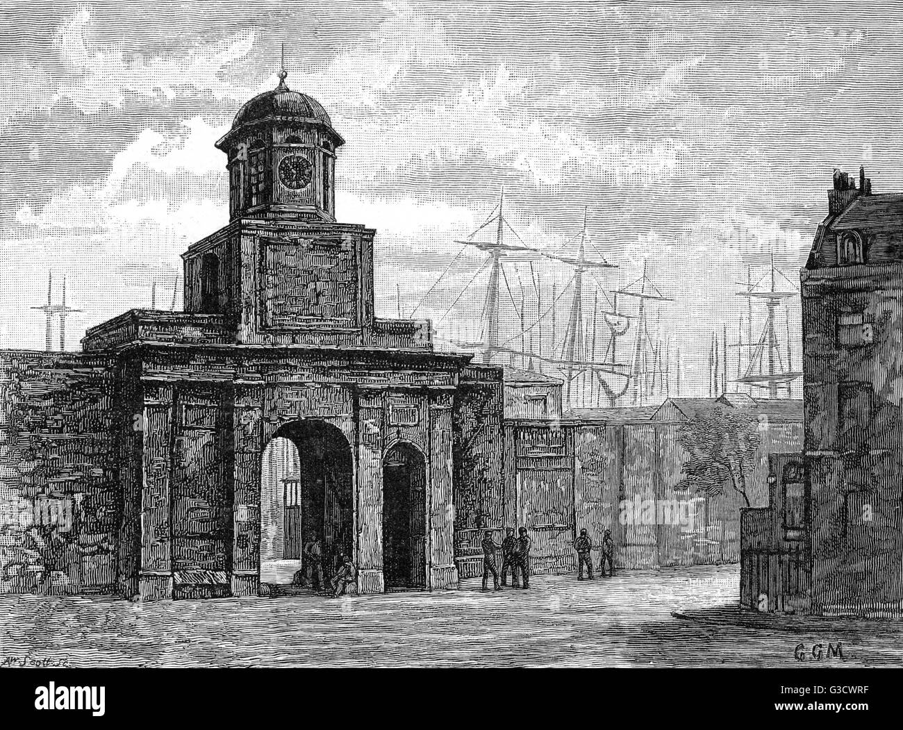 Entrance to the East India Docks, London Stock Photo Alamy