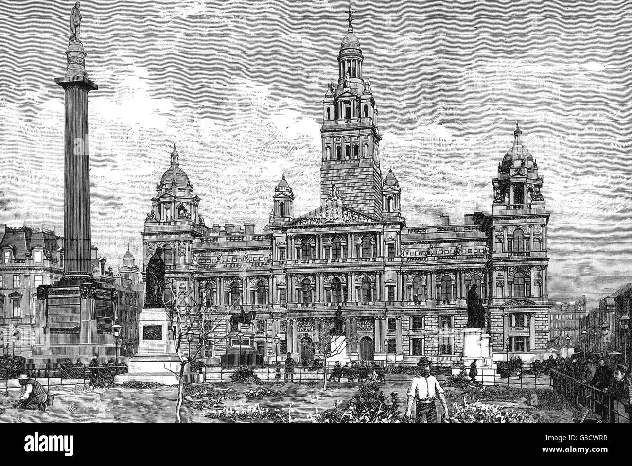 Glasgow, Scotland - New Municipal Buildings, George Square Stock Photo