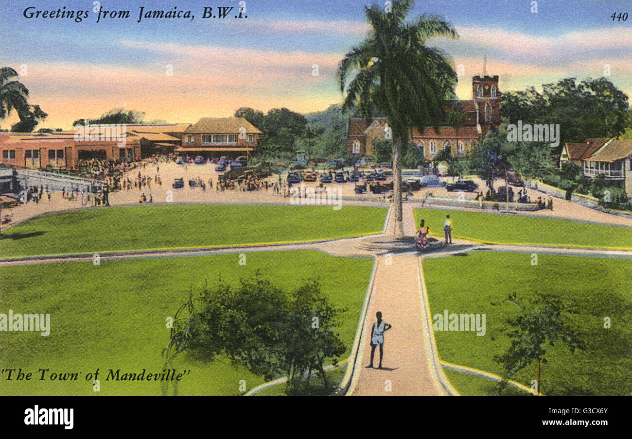 Jamaica, West Indies The Town of Mandeville Stock Photo Alamy