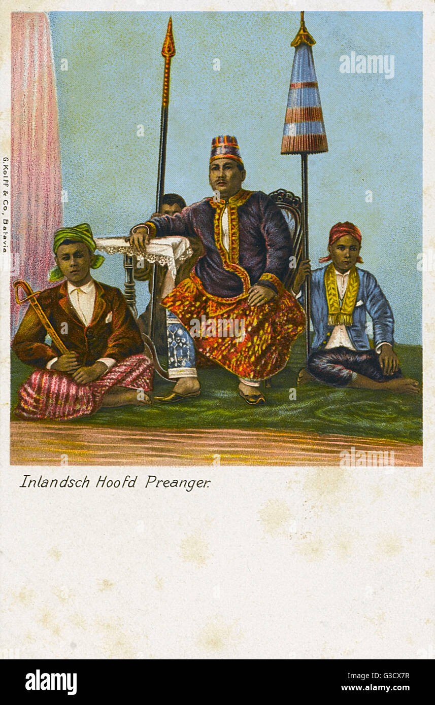 Native Chief of the Priangan region in West Java, Indonesia Stock Photo ...
