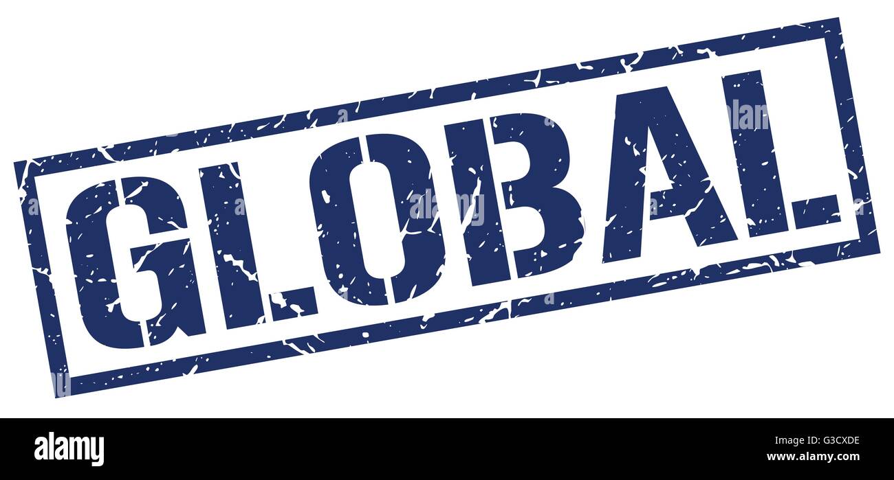 global blue grunge square vintage rubber stamp Stock Vector Image & Art ...