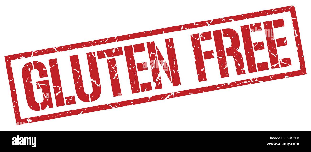 gluten free red grunge square vintage rubber stamp Stock Vector Image ...