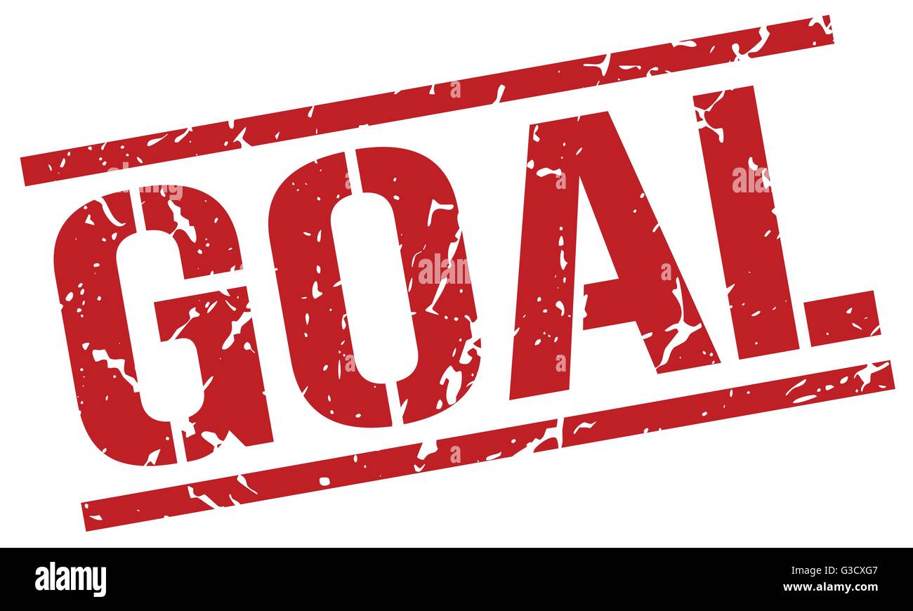goal red grunge square vintage rubber stamp Stock Vector Image & Art ...