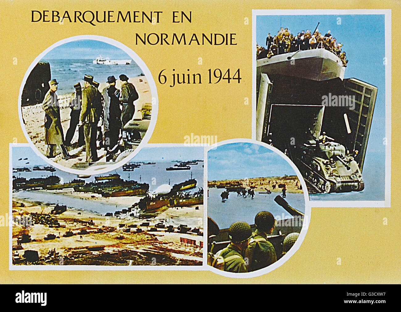 The Normandy Landings - 6th June 1944 - WW2 Stock Photo