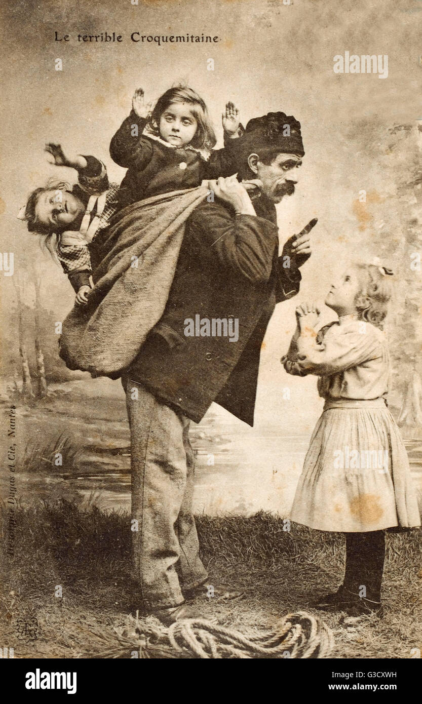 The Terrible Bogeyman who steals away naughty children in his sack if