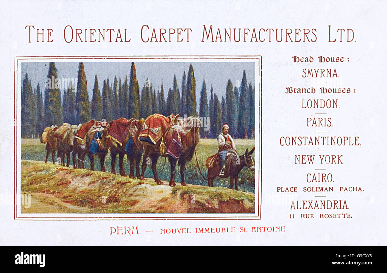 Promotional card for the Oriental Carpet Manufacturers Ltd - Turkish