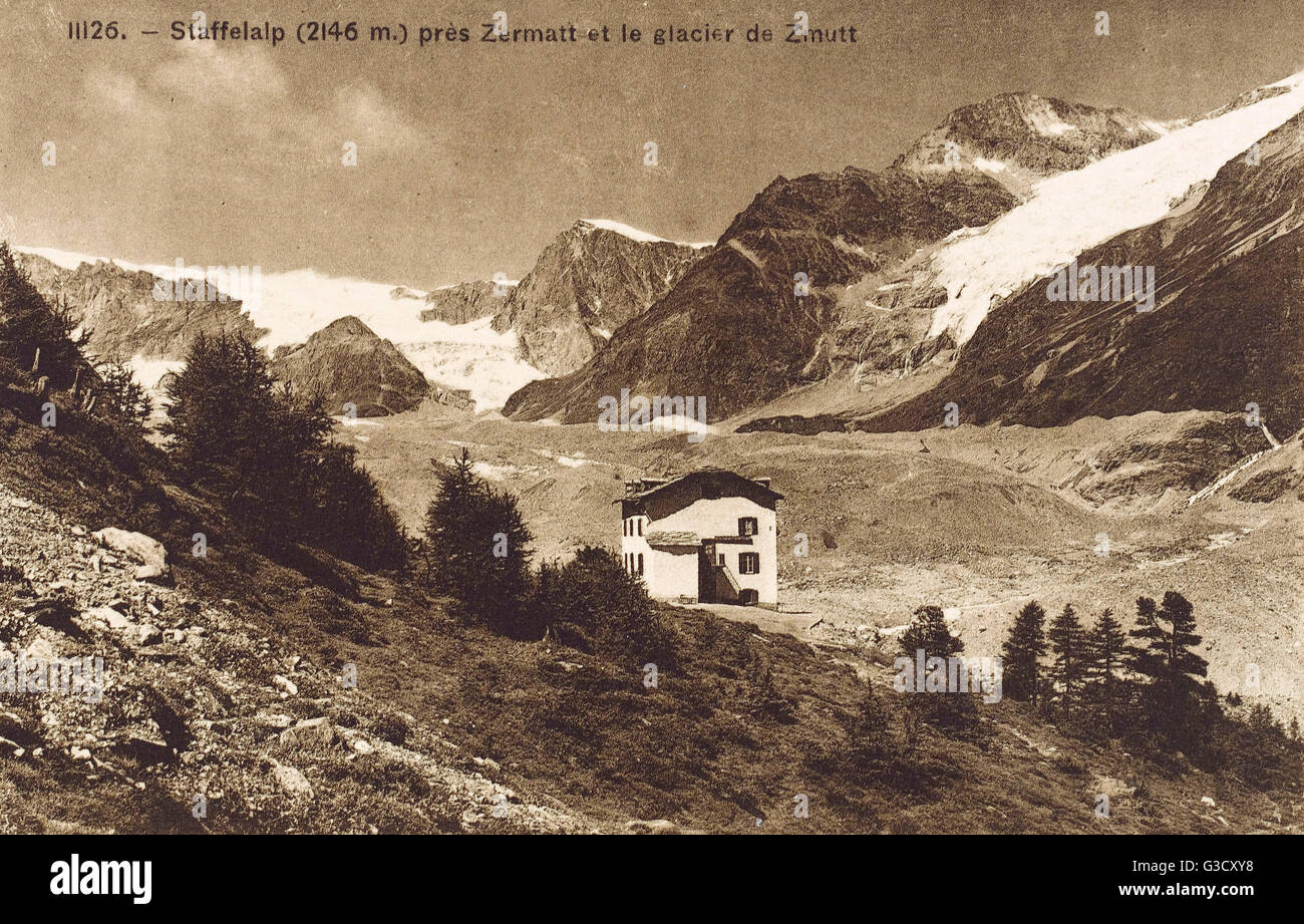 Staffelalp - near Zermatt and the Zmutt Glacier, Switzerland Stock Photo