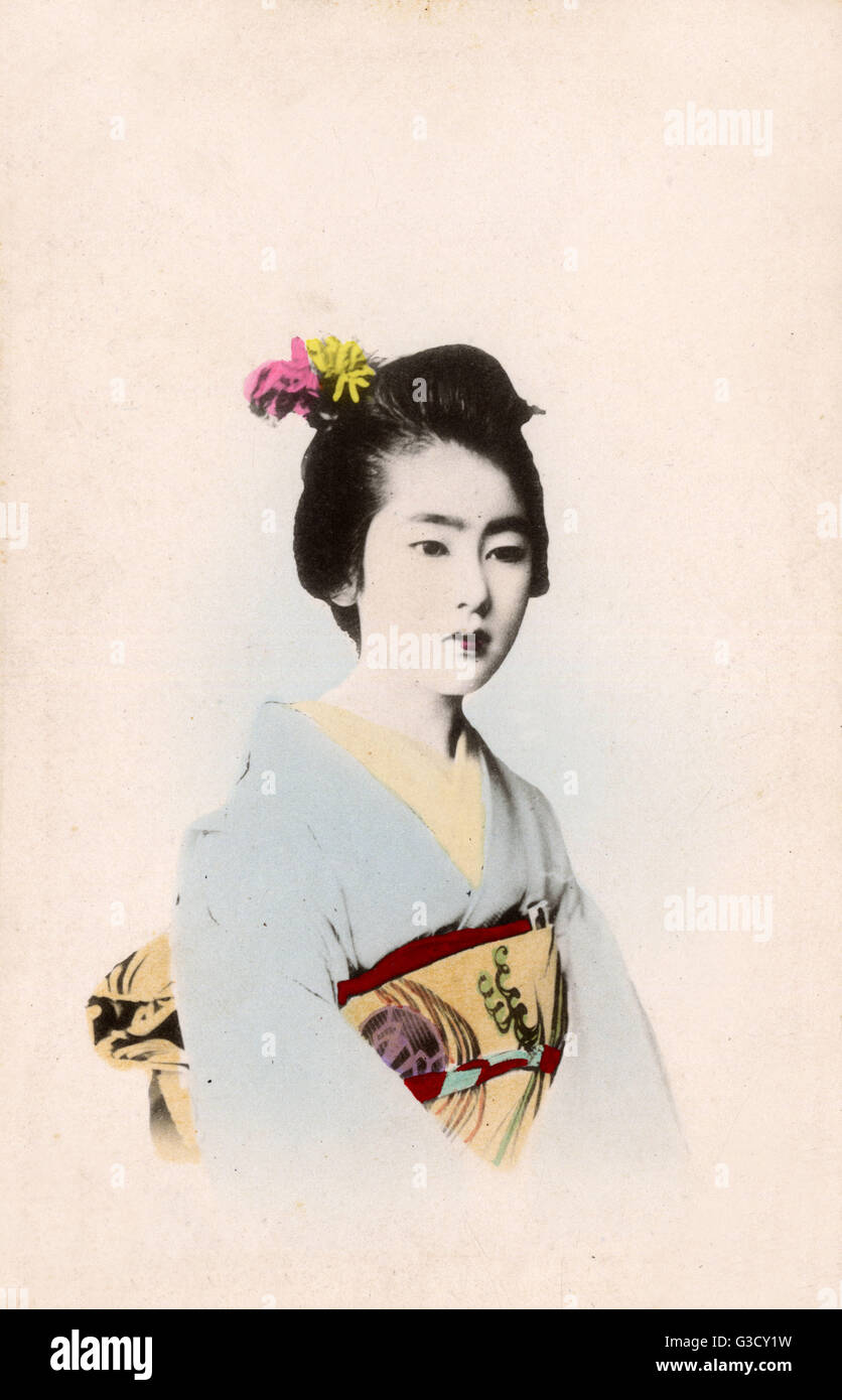 Japan - Geisha portrait Stock Photo