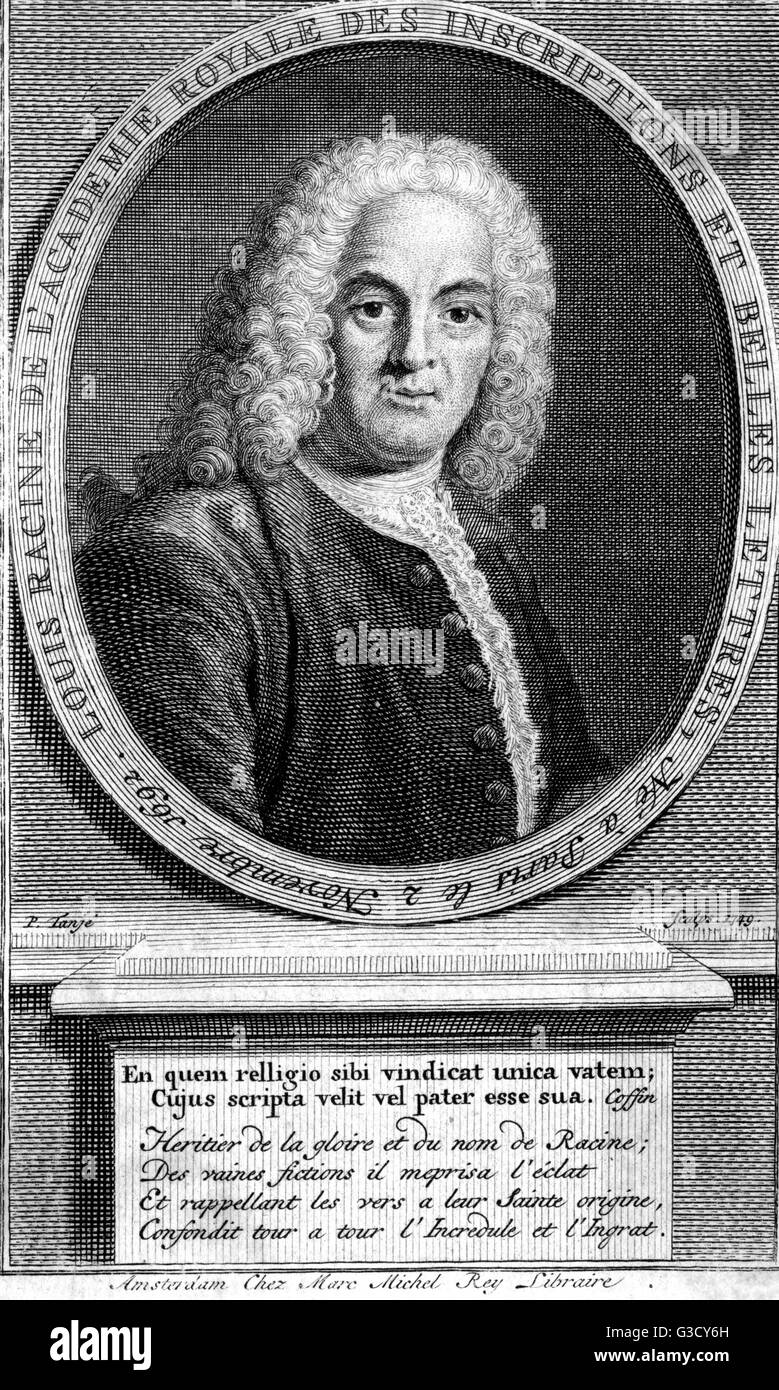 Louis Racine French poet of the Age of the Enlightenment Stock Photo