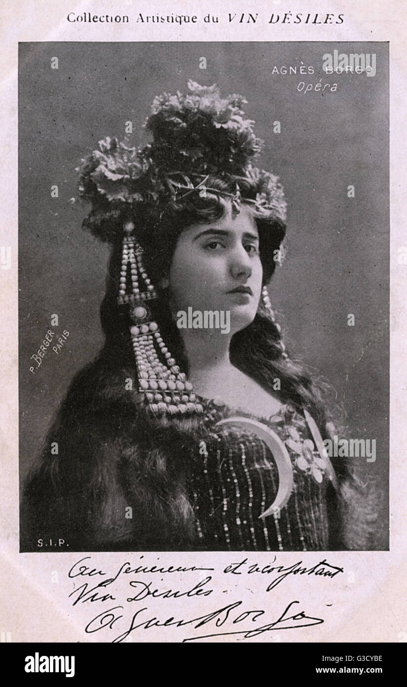 French (Corsican) Opera star - Agnes Borgo, Soprano Stock Photo