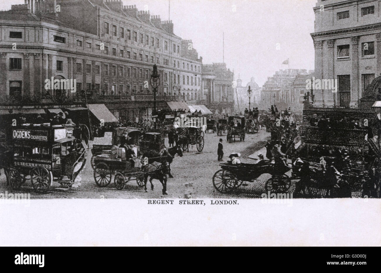 View down Regents Street, London from Oxford Circus Stock Photo