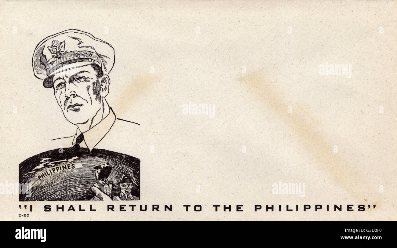 WW2 - MacArthur vows to return to the Philippines Stock Photo