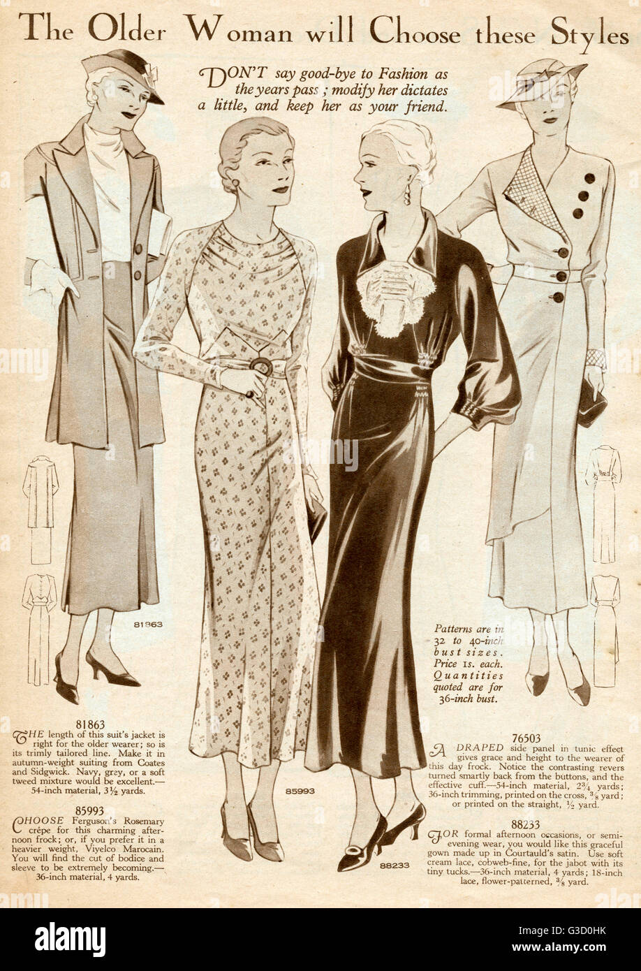1935 fashion hi-res stock photography and images - Alamy