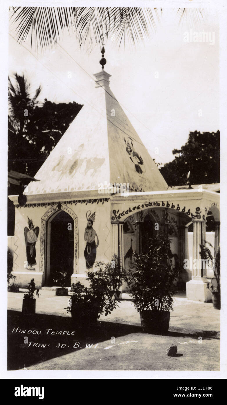 Hindu Temple, Port of Spain, Trinidad, West Indies Stock Photo