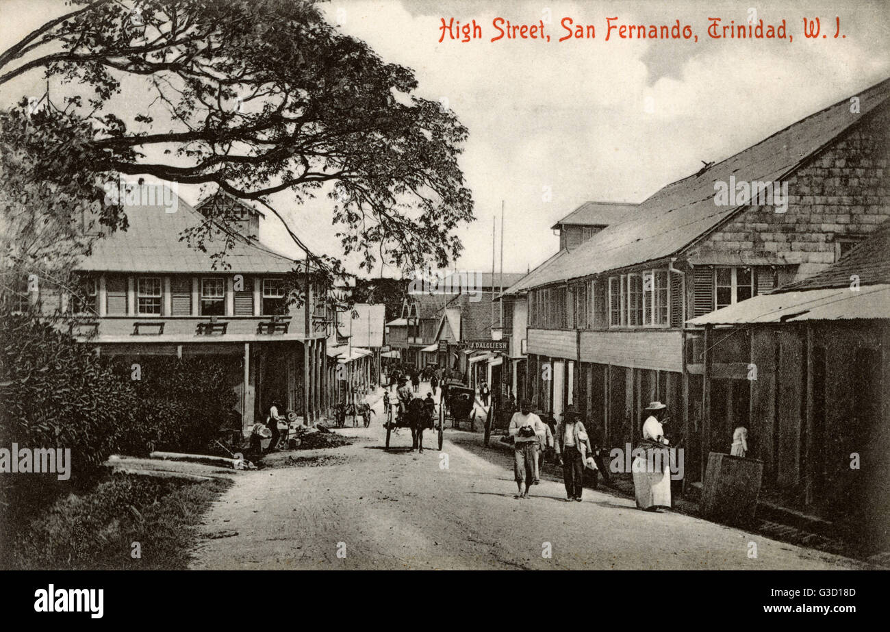 High Street, San Fernando, Trinidad, West Indies Stock Photo
