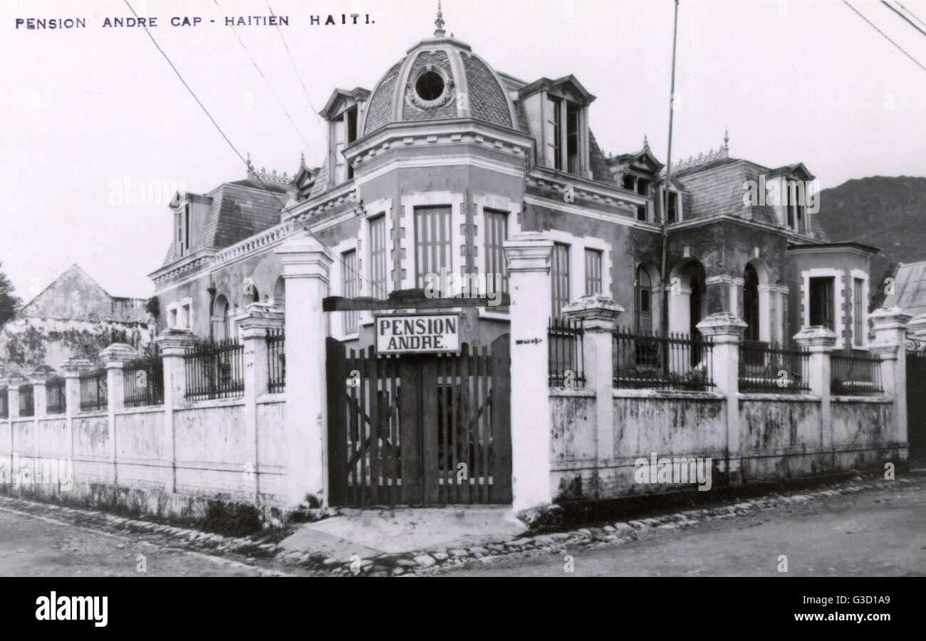 Pension Andre, Cap Haitien, Haiti, West Indies. Date: circa 1930 Stock  Photo - Alamy