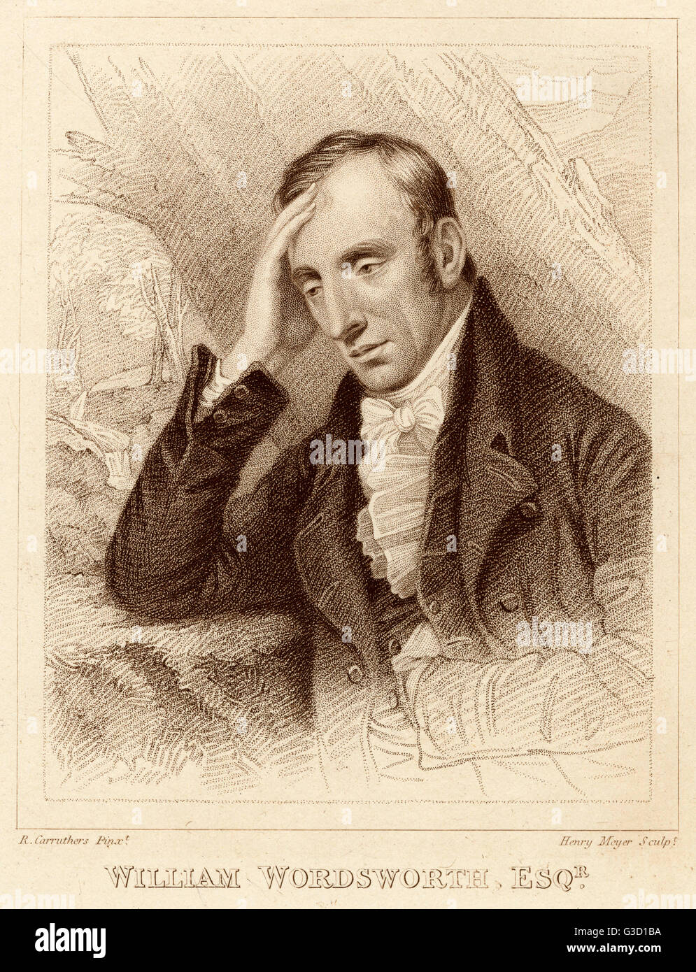 William Wordsworth - English romantic poet Stock Photo