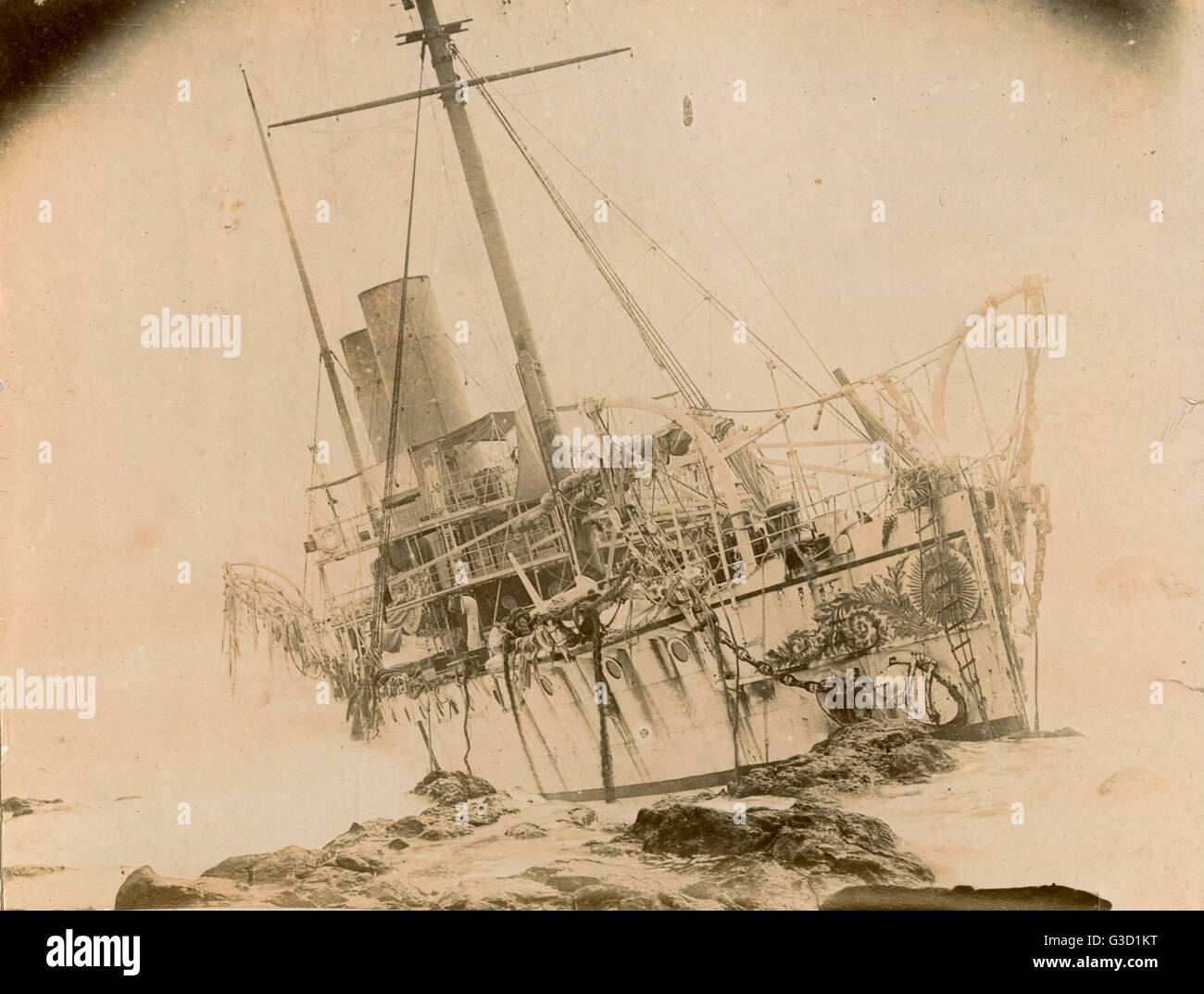 Wreck of RIMS Warren Hastings Stock Photo