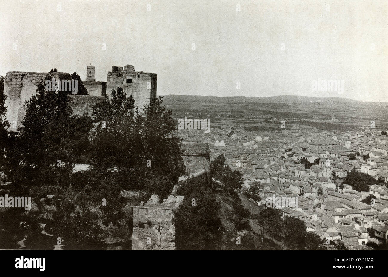 Granada From The Alhambra Stock Photo