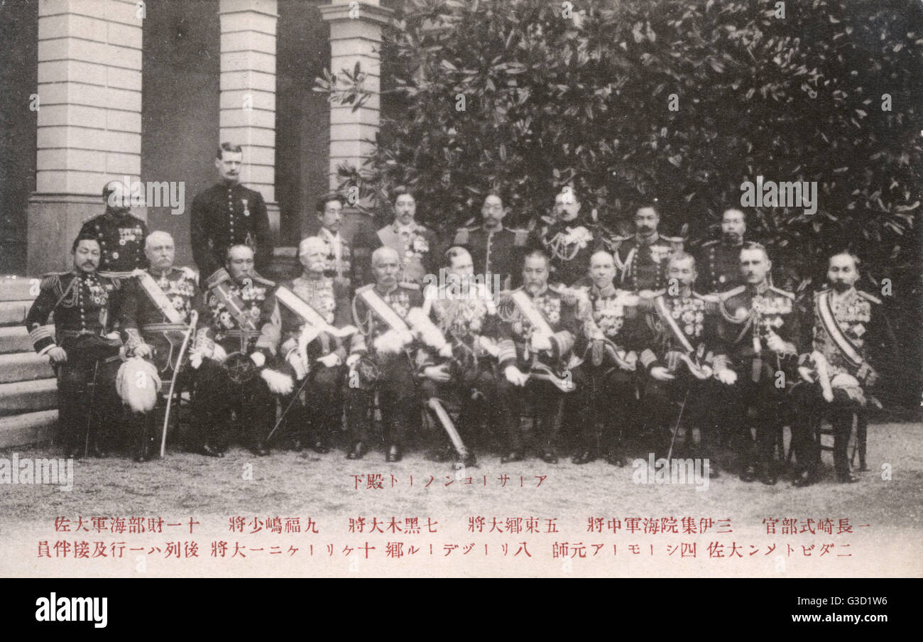 Officials on both sides - The Anglo-Japanese Alliance Stock Photo