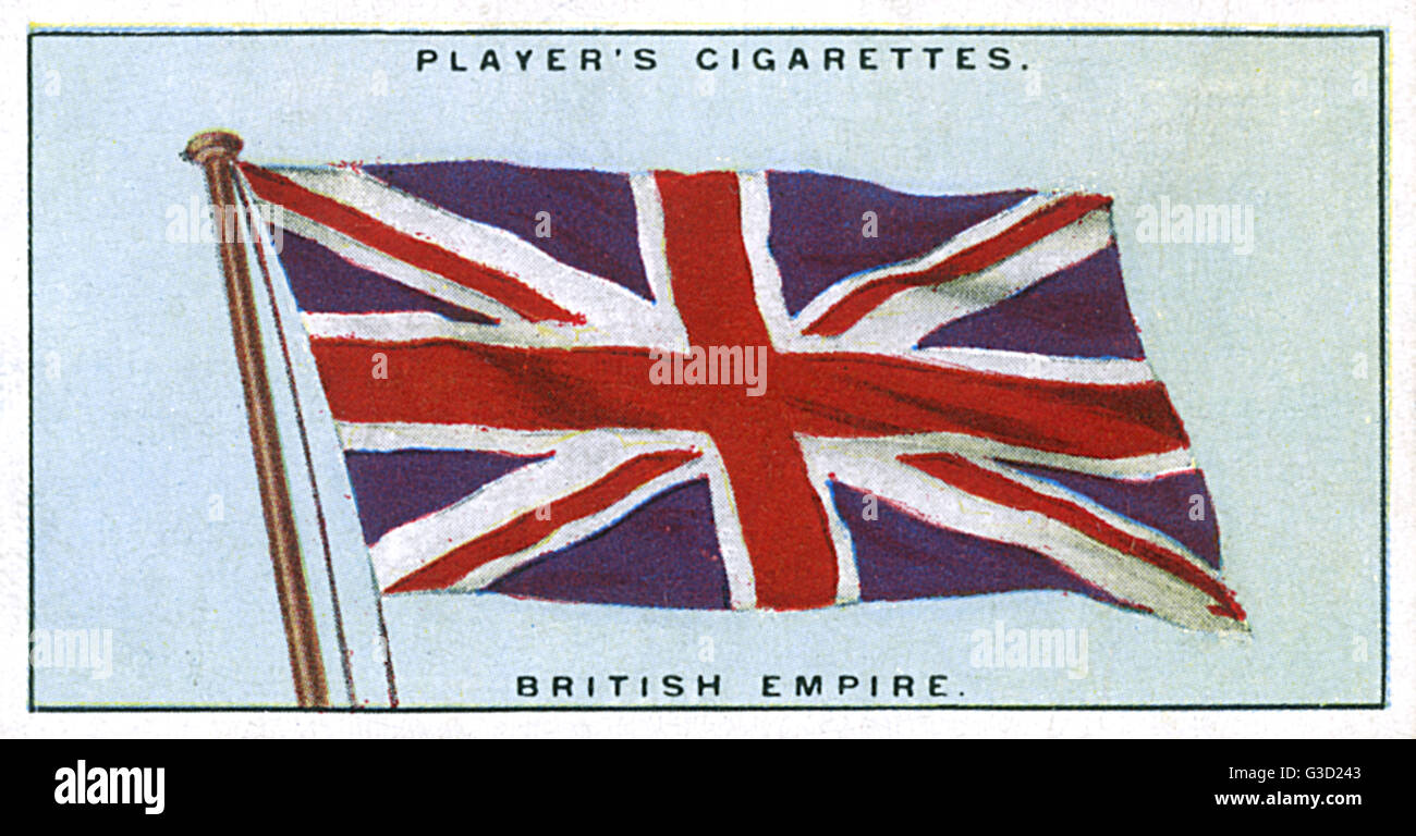 Player's Cigarette card featuring British Empire flag.     Date: 1920s Stock Photo