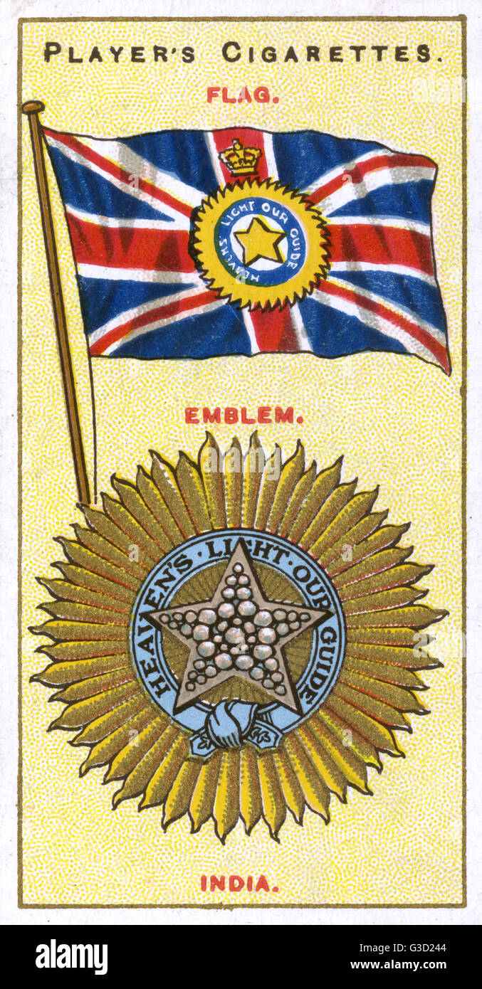 Flag and Emblem of British India Stock Photo