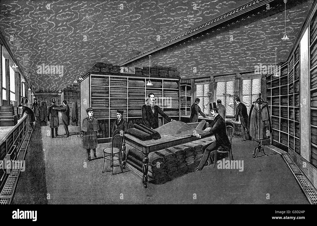 The Second floor of Our Boys Clothing Company, Oxford St Stock Photo