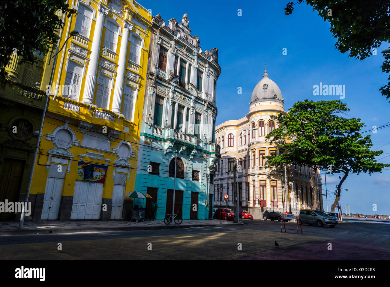 Colonial buildings in Recife Antigo, Recife, Pernambuco, Brazil Stock Photo