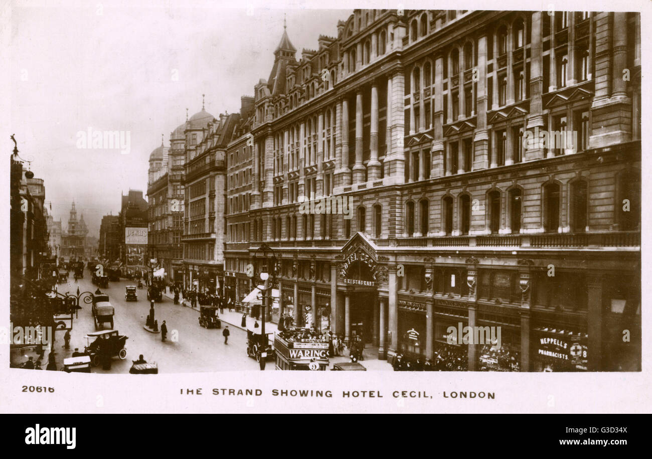 Hotel Cecil - The Strand, London Stock Photo