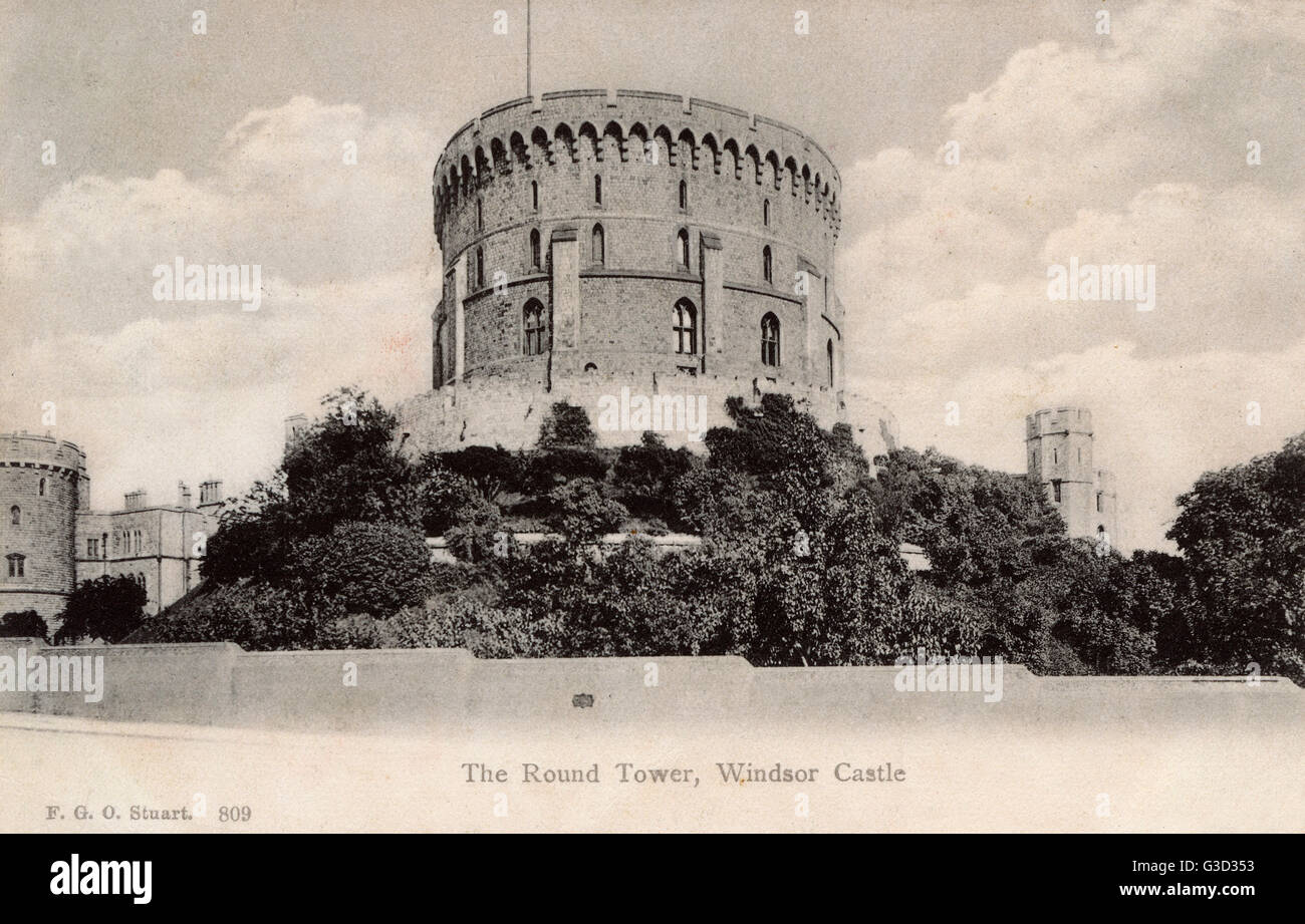 The Round Tower, Windsor Castle, Royal County of Berkshire Stock Photo
