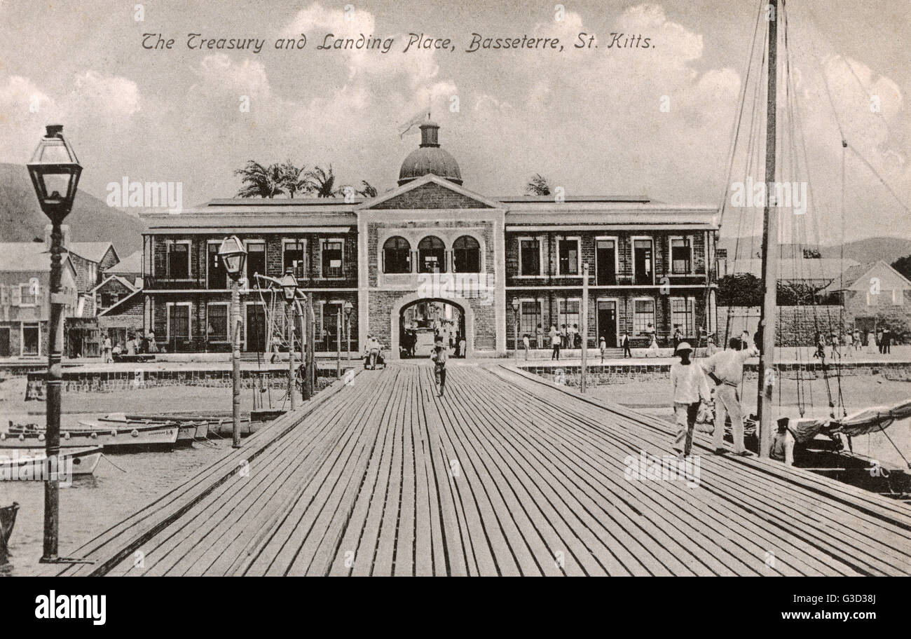 The Treasury and Landing Place, Basseterre, St Kitts & Nevis. Date