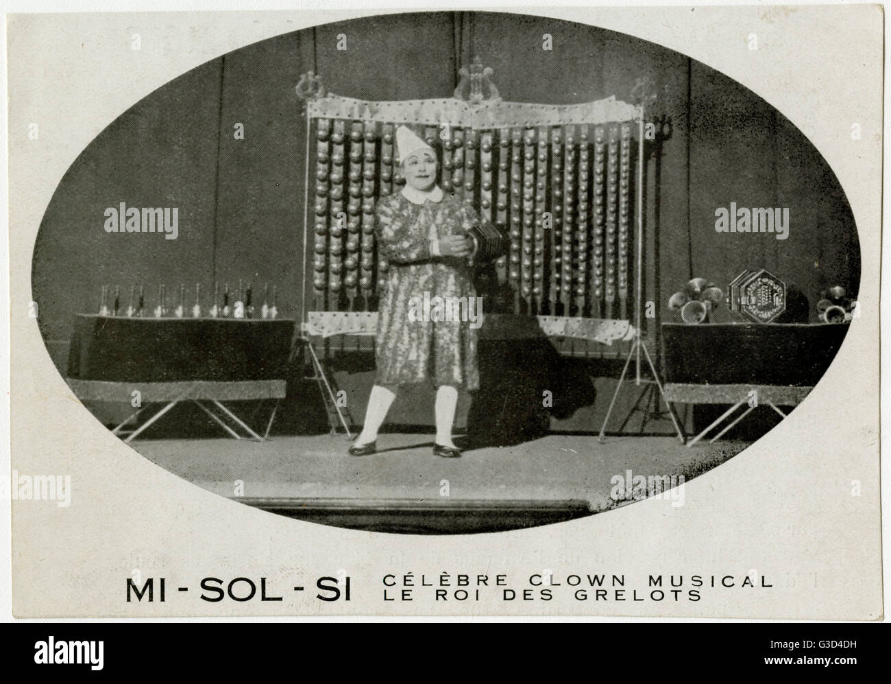 Mi-Sol-Si - French comedy/clown musical act involving bells Stock Photo