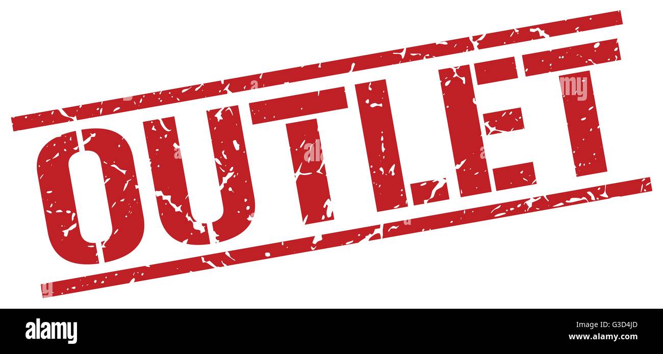 outlet red grunge square vintage rubber stamp Stock Vector Image & Art ...