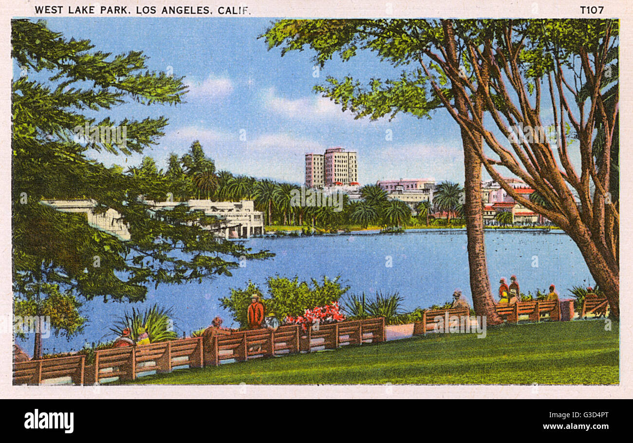West Lake Park, Los Angeles, California, USA Stock Photo Alamy