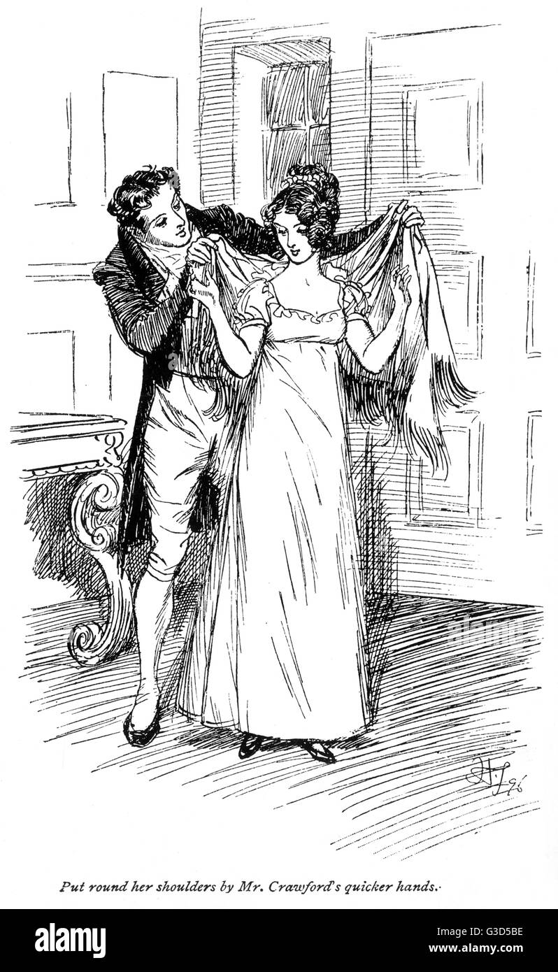 Fanny Price and Edmund Crawford Date First published 1814 Stock Photo