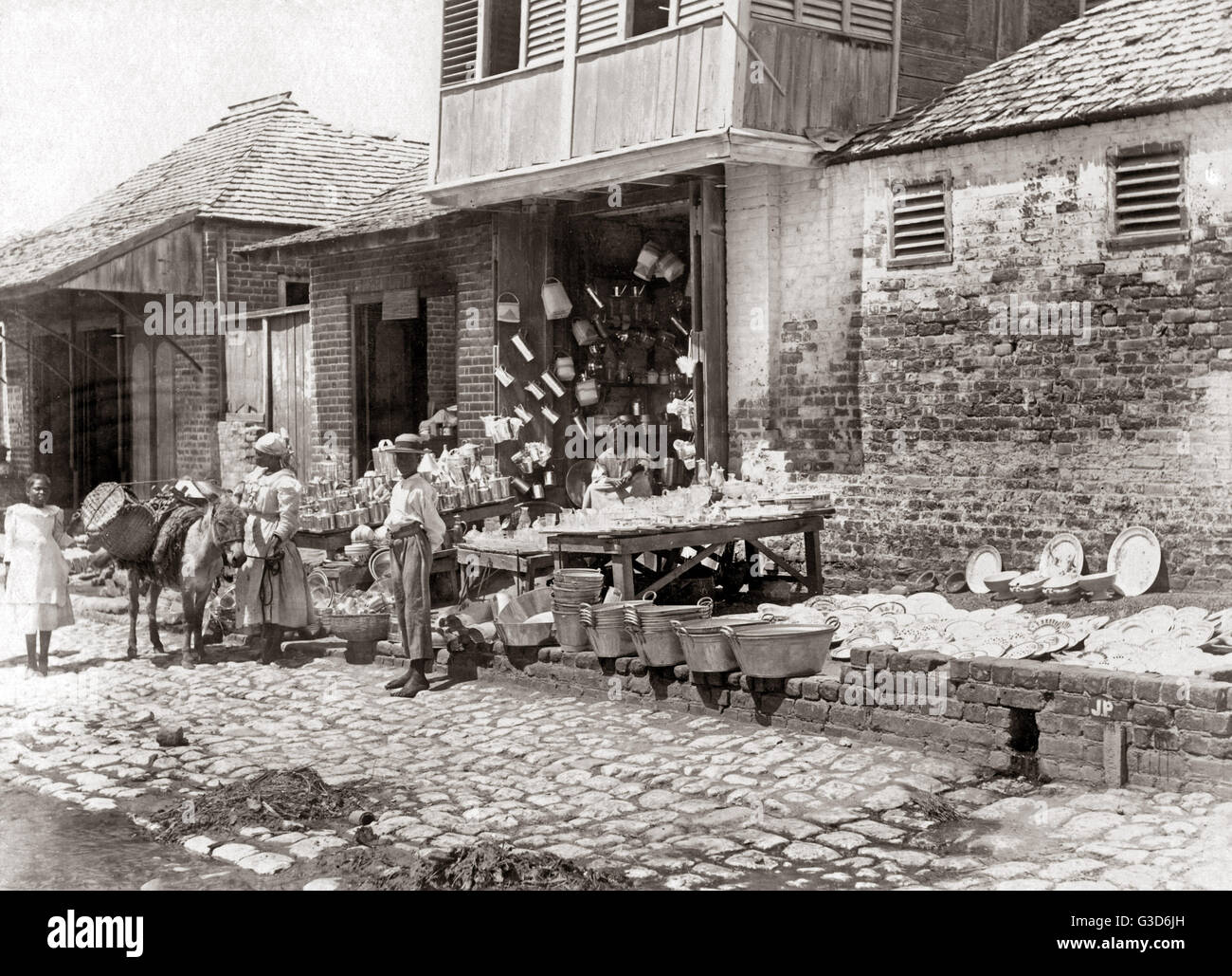 Hardware store, Kingston, Jamaica, circa 1900 Stock Photo Alamy