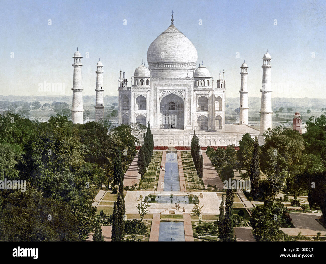 Taj Mahal Agra, India, 1890s.     Date: 1890s Stock Photo