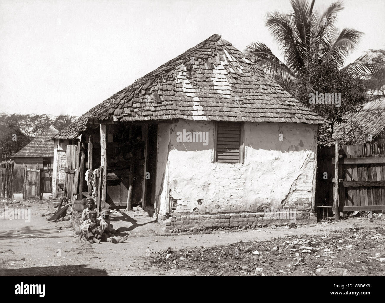 A house on Young St, Spanish Town, Jamaica, West Indes Stock Photo