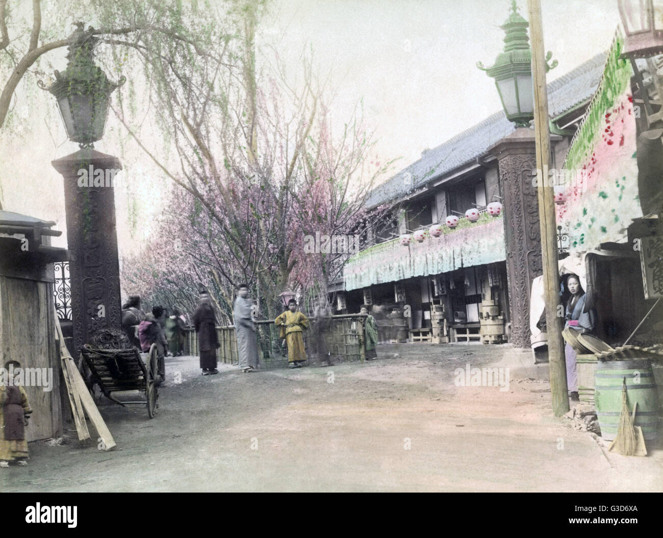 Yoshiwara, red light district, Tokyo, Japan, circa 1880s Stock Photo