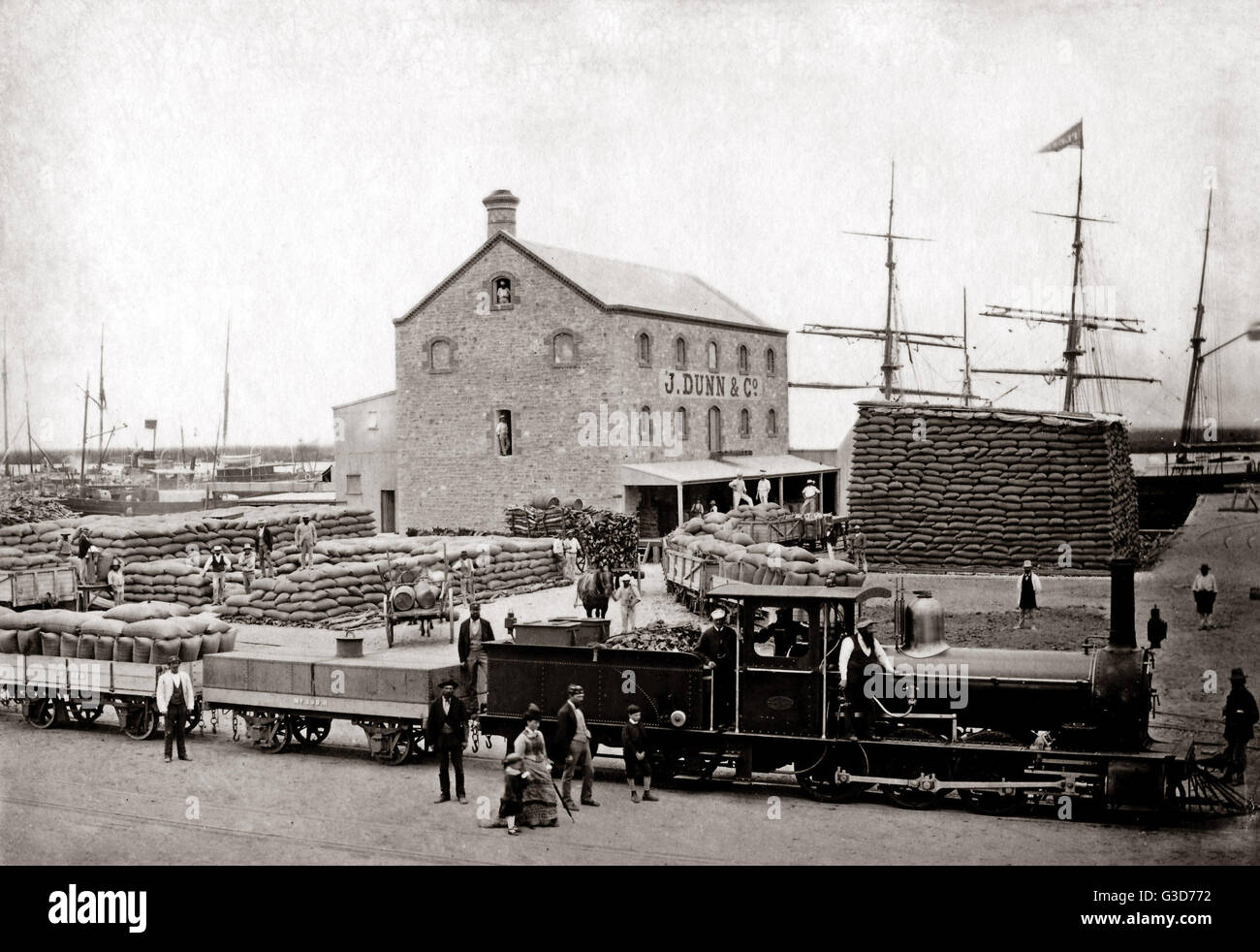 Port Pirie, South Australia, circa 1880s. Date circa 1880s Stock Photo