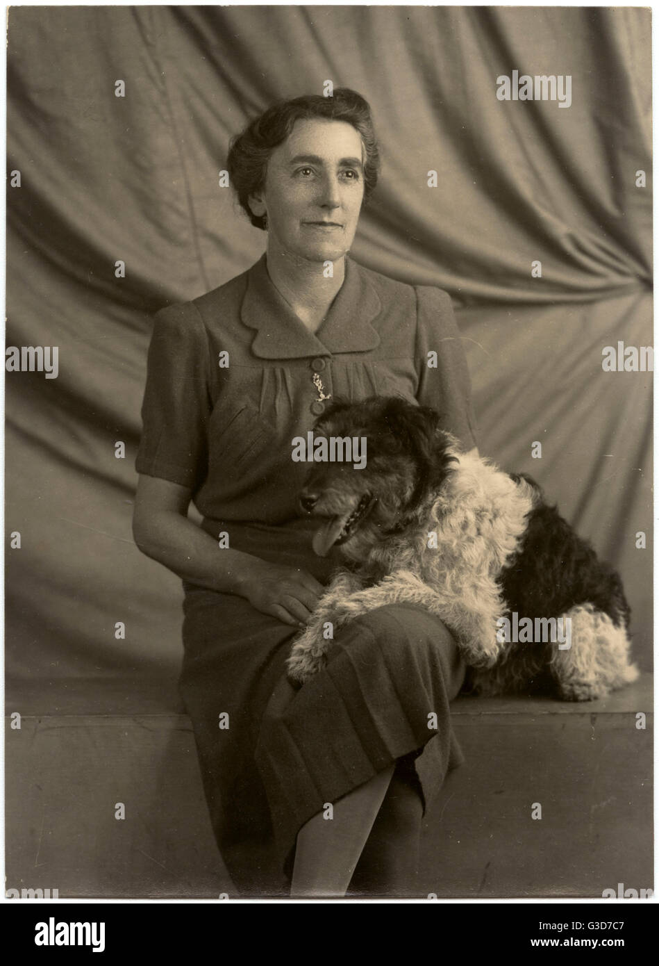 Woman and dog 1930's hi-res stock photography and images - Alamy