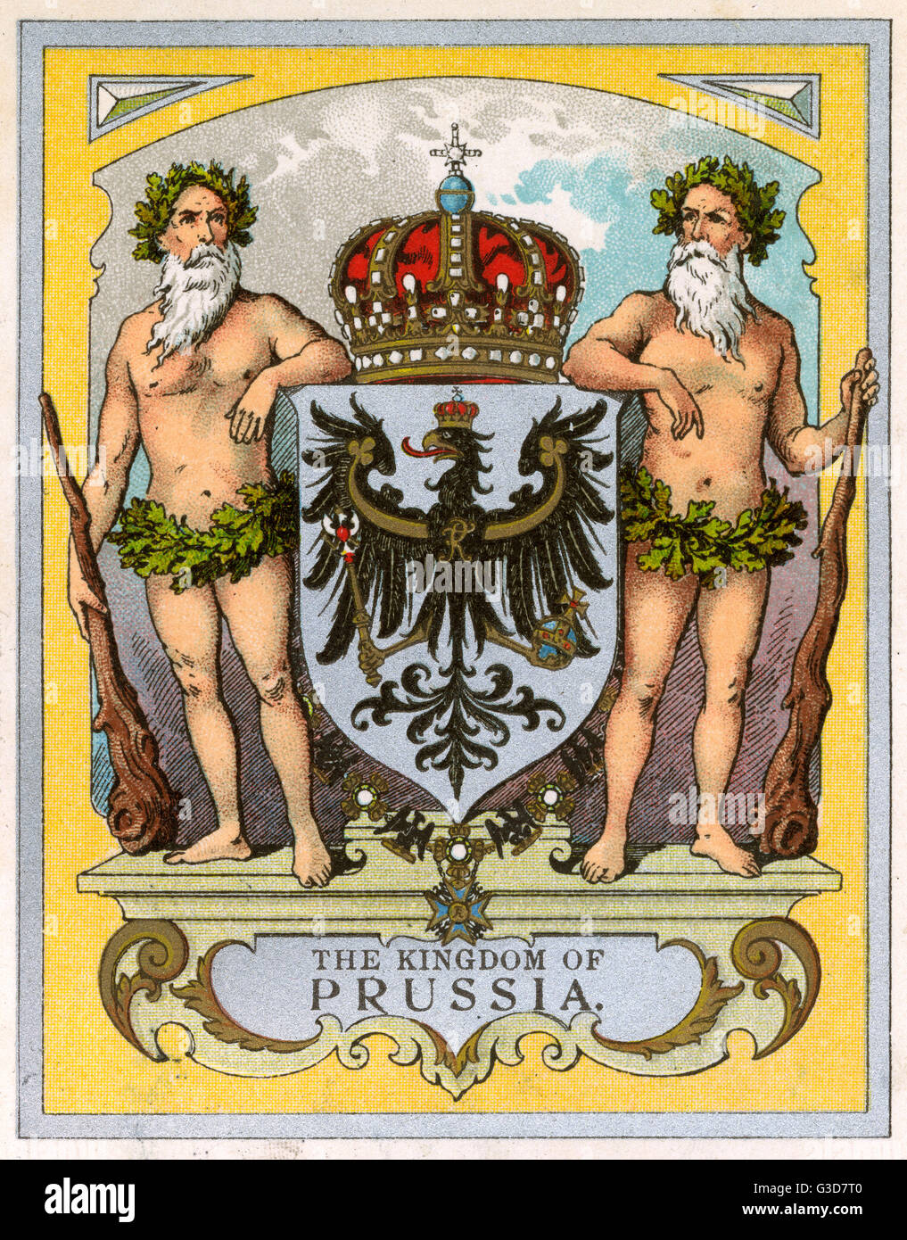 The Coat of Arms of the Kingdom of Prussia     Date: circa 1900 Stock Photo