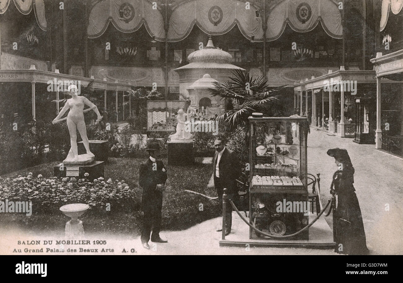 Salon du Mobilier - Grand Palais des Beaux Arts, Paris.     Date: 1905 Stock Photo