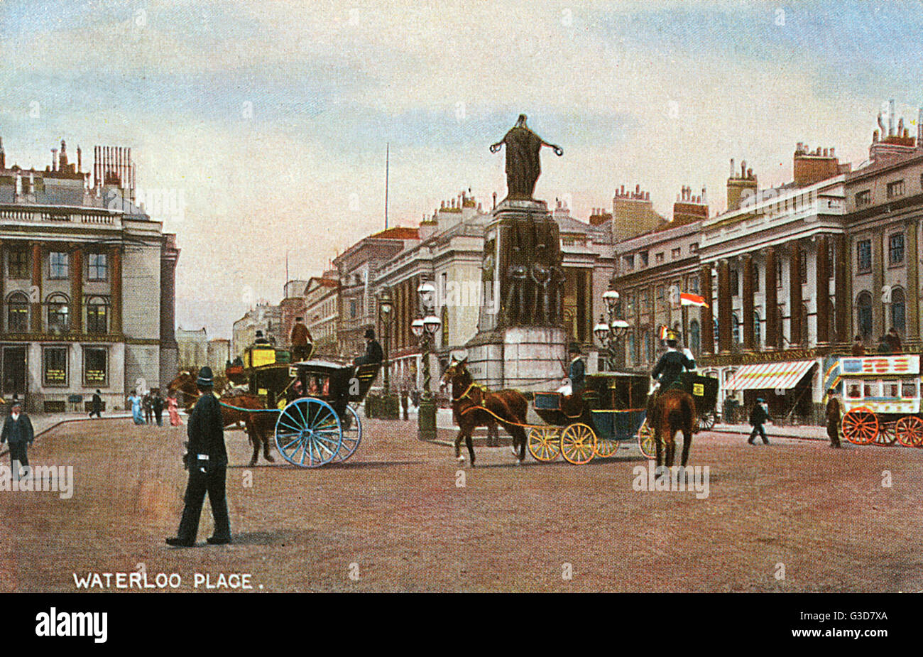 Waterloo Place, London - The Crimea Monument Stock Photo