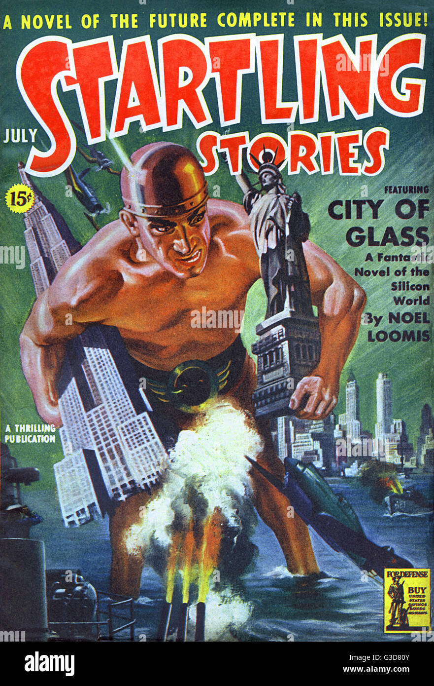 Startling Stories - City of Glass Stock Photo