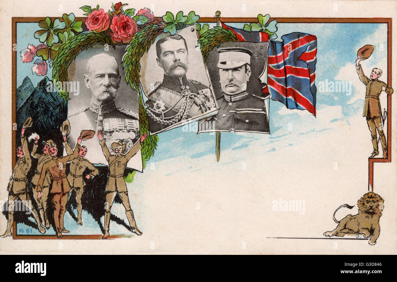 Second Boer War - British Military Commanders - Victory card Stock Photo